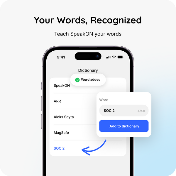 SpeakON - AI Voice Keyboard for iPhone
