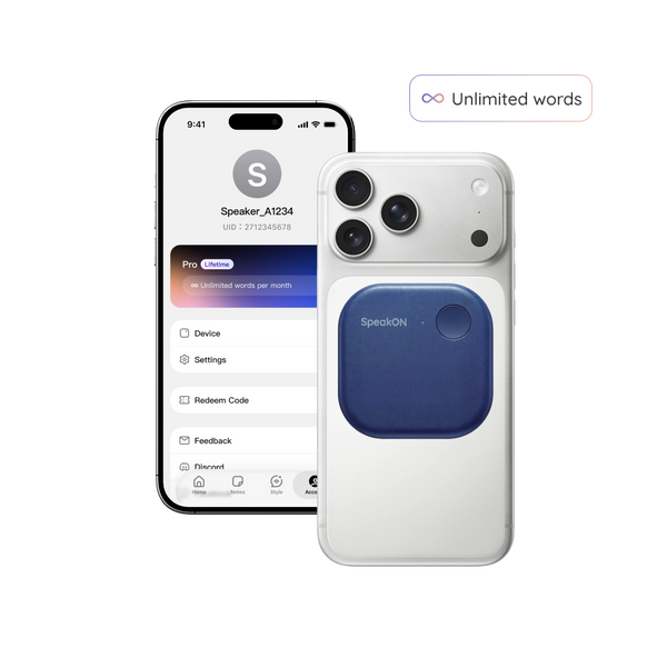 SpeakON - Physical AI Button for Your Ideas
