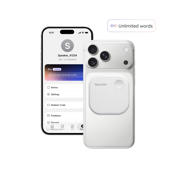 SpeakON - Physical AI Button for Your Ideas
