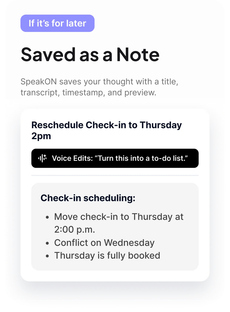 Saved as a Note