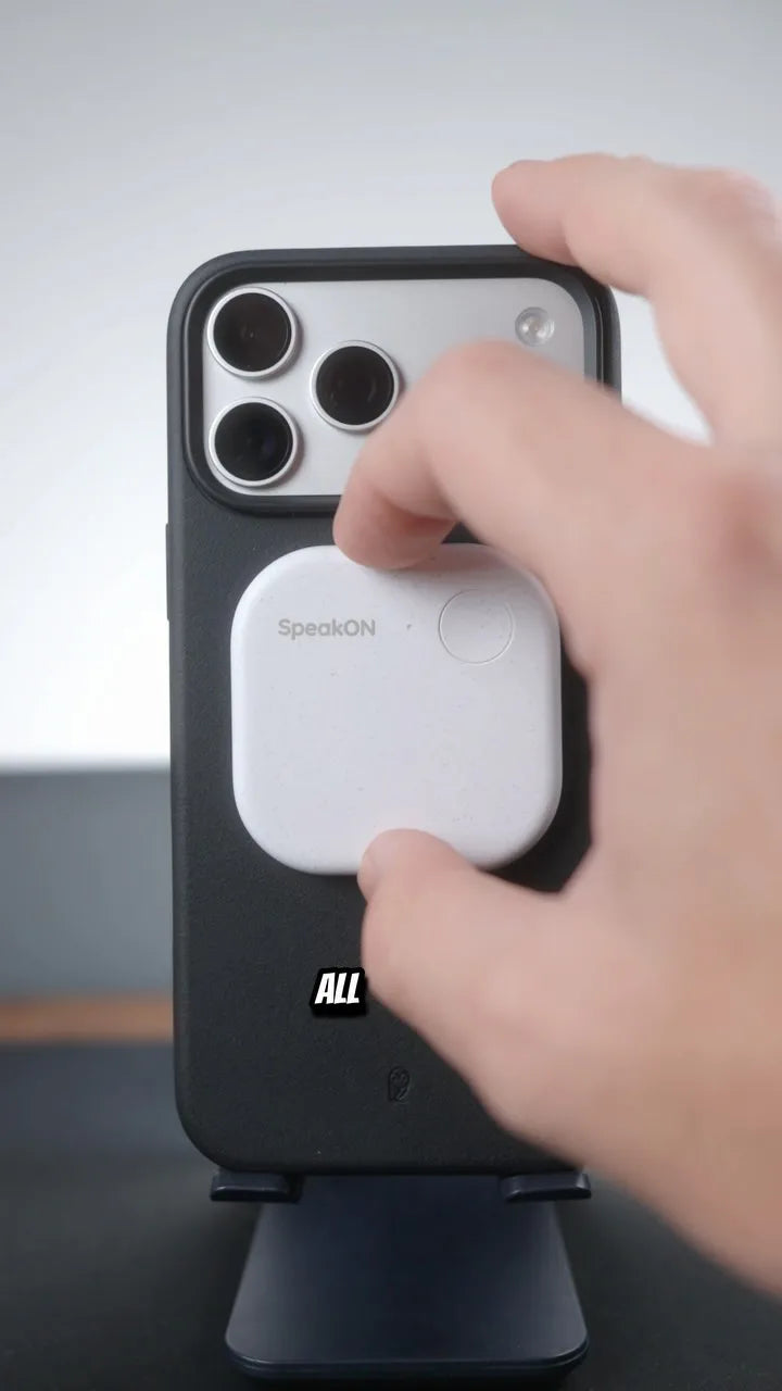 JustinUnboxed demonstrating SpeakON in the linked Instagram video.