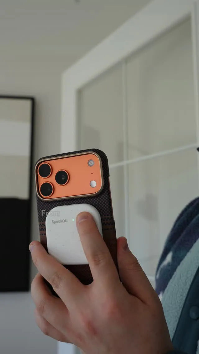 Konrad demonstrating SpeakON in the linked Instagram video.